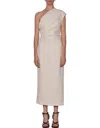 Wynn Hamlyn Ruby One Shoulder Dress In Ivory In Multi