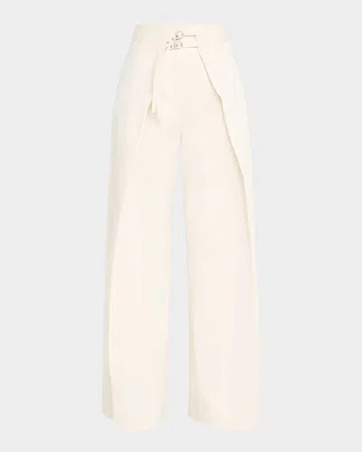 Wynn Hamlyn Utility Wrap Trousers In Ivory