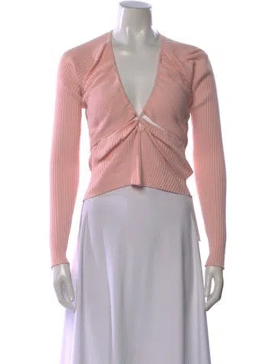 Pre-owned Wynn Hamlyn V-neck Sweater In Pink