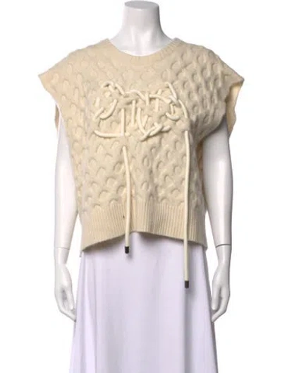Pre-owned Wynn Hamlyn Wool Patterned Sweater In Neutrals