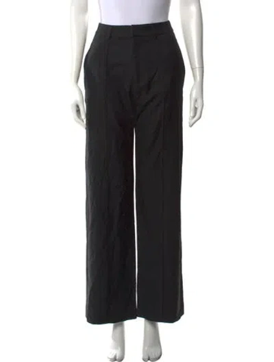 Pre-owned Wynn Hamlyn Wool Wide Leg Pants In Black