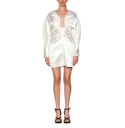 Wynn Hamlyn Zoe Champagne Mini Dress In White