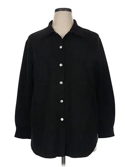 Pre-owned Wynne Layers 3/4 Sleeve Blouse In Black