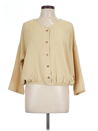 Pre-owned Wynne Layers 3/4 Sleeve Blouse In Brown