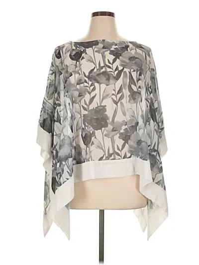 Pre-owned Wynne Layers 3/4 Sleeve Blouse In Gray