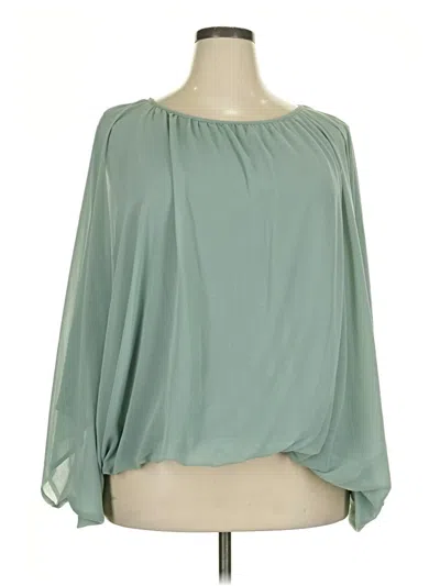 Pre-owned Wynne Layers 3/4 Sleeve Blouse In Green