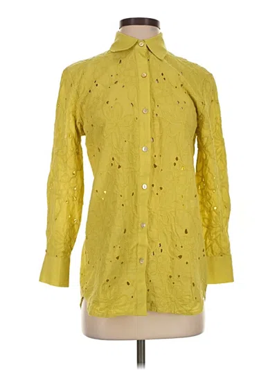 Pre-owned Wynne Layers 3/4 Sleeve Blouse In Yellow