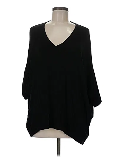 Pre-owned Wynne Layers 3/4 Sleeve Top Black V Neck Tops