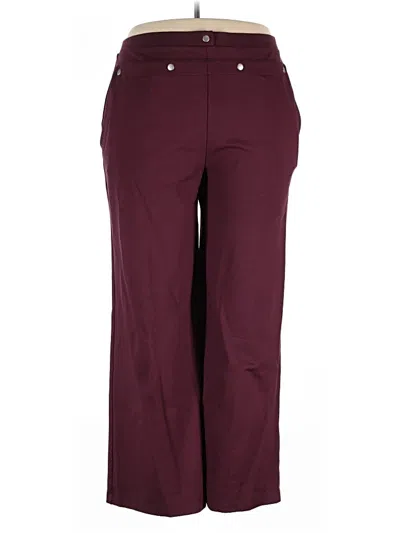 Pre-owned Wynne Layers Casual Pants In Burgundy
