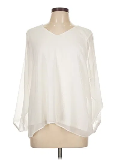 Pre-owned Wynne Layers Long Sleeve Blouse In White