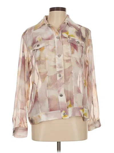 Pre-owned Wynne Layers Long Sleeve Blouse In White