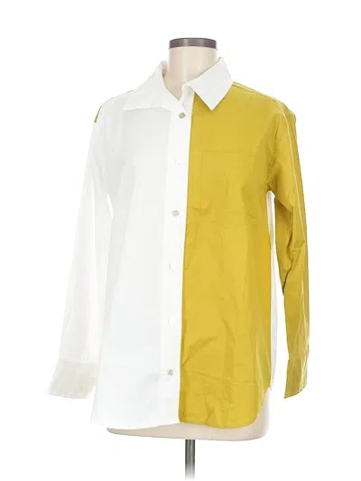 Pre-owned Wynne Layers Long Sleeve Button Down Shirt In Yellow