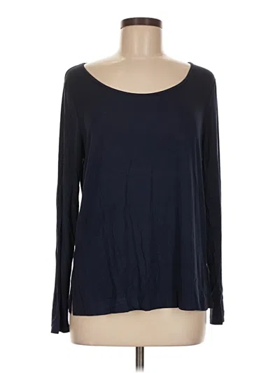Pre-owned Wynne Layers Long Sleeve Top Black Scoop Neck Tops