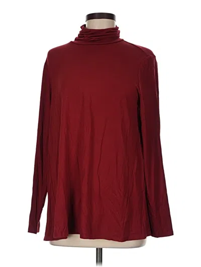 Pre-owned Wynne Layers Long Sleeve Turtleneck In Burgundy