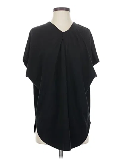 Pre-owned Wynne Layers Short Sleeve Blouse In Black