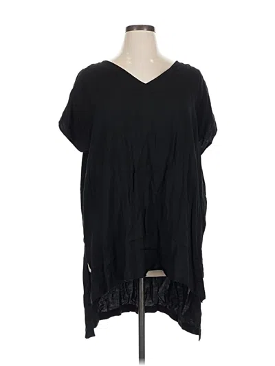 Pre-owned Wynne Layers Short Sleeve Top Black V Neck Tops