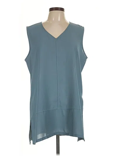 Pre-owned Wynne Layers Sleeveless Blouse In Teal