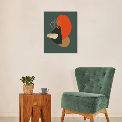 Wynwood Studio Abstract Calico Coat Cat Closeup Modern & Contemporary Black Canvas Wall Art Print In Black;orange