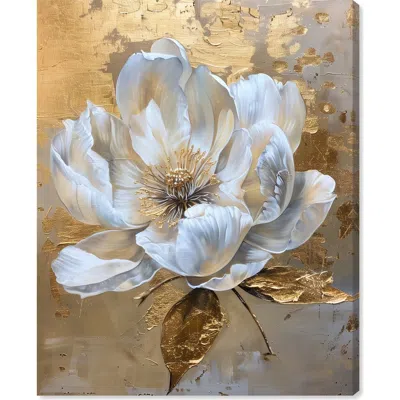 Wynwood Studio Athena's Flower Canvas Wall Art In Gold