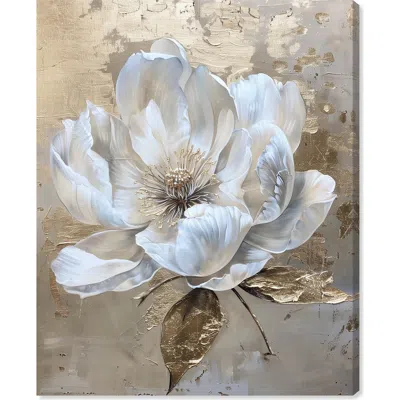 Wynwood Studio Athena's Flower Canvas Wall Art In Gold