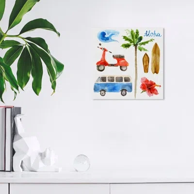 Wynwood Studio Beach Essentials By Oliver Gal - Wrapped Canvas Graphic Art In Blue;red