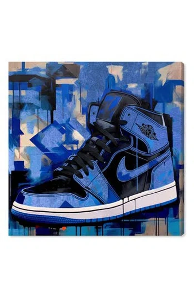 Wynwood Studio Blue Brush Sneakers Canvas Wall Art