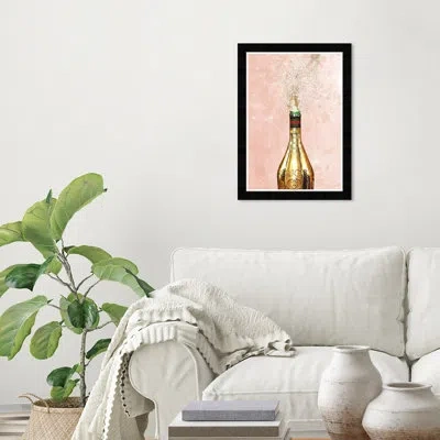 Wynwood Studio Blush Italian Champagne - Picture Frame Graphic Art In Black Framed