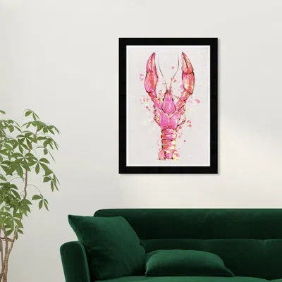 Wynwood Studio Blush Lobster In Black Framed