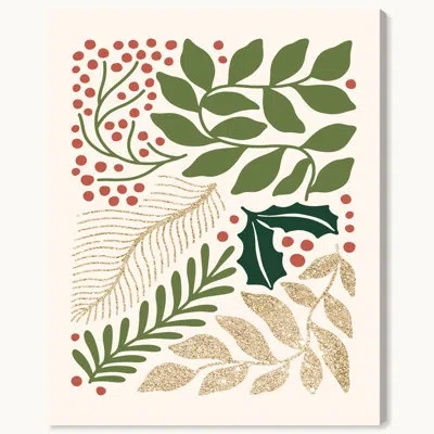 Wynwood Studio Christmas Flowers I In Green;red