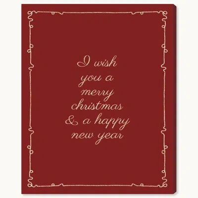 Wynwood Studio Christmas Message In Cursive In White;red