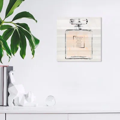 Wynwood Studio Fashion And Glam Modern Canvas Art - Elegance Perfume Wall Art For Home Decor In White;gold