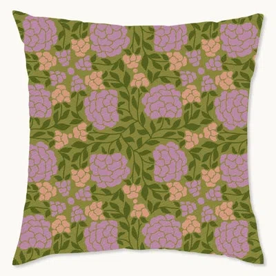 Wynwood Studio Floral Polyester Indoor/outdoor Throw Pillow In Green;purple