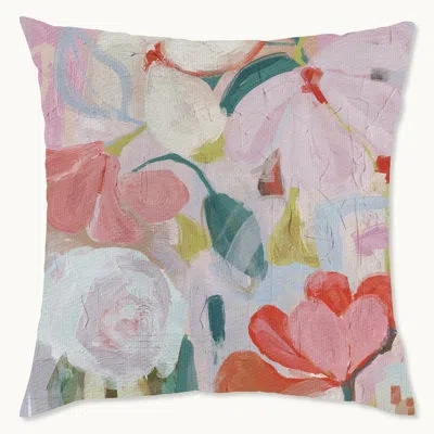 Wynwood Studio Floral Polyester Indoor/outdoor Throw Pillow In Red;cream