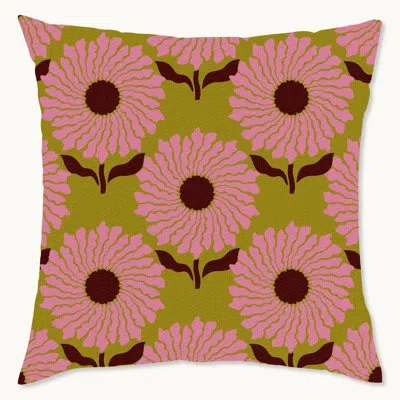 Wynwood Studio Floral Polyester Pillow Cover In Black;green;pink