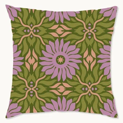 Wynwood Studio Floral Polyester Pillow Cover In Green;purple