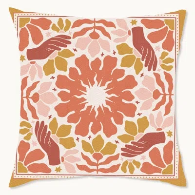 Wynwood Studio Floral Polyester Pillow Cover In Pink;gold