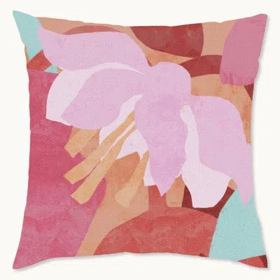 Wynwood Studio Floral Polyester Throw Pillow In Red;pink