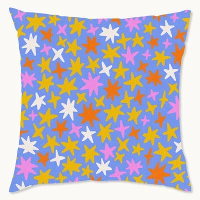 Wynwood Studio Geometric Polyester Indoor/outdoor Throw Pillow In Blue;white;yellow