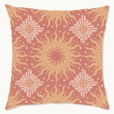 Wynwood Studio Geometric Polyester Pillow Cover In Red;orange