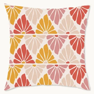 Wynwood Studio Geometric Polyester Throw Pillow In Beige;yellow;orange