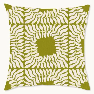 Wynwood Studio Geometric Polyester Throw Pillow In Green