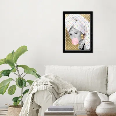 Wynwood Studio Golden Glam Spa Star - Picture Frame Graphic Art In Black Framed