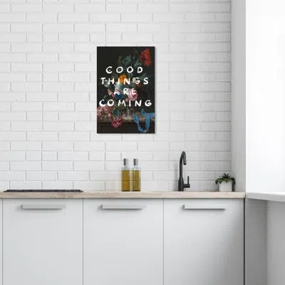 Wynwood Studio Good Things On Canvas By  Print In White;green