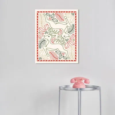 Wynwood Studio Holiday And Seasonal A Christmas Wish From Us Glam Red Canvas Wall Art Print In Red;gold