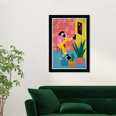 Wynwood Studio Home With My Plants - Picture Frame Graphic Art In Blue;pink