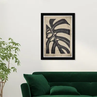 Wynwood Studio Leaf Detail In Black Framed