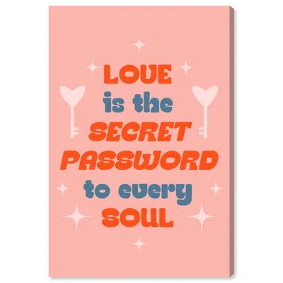 Wynwood Studio Love Is The Secret On Canvas By  Graphic Art In Pink