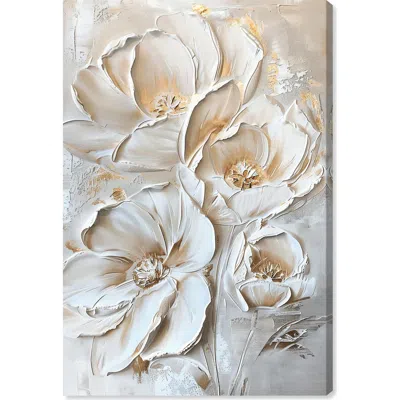 Wynwood Studio Lush Floral Canvas Wall Art In White