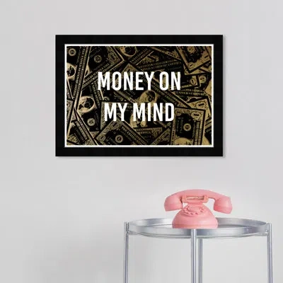 Wynwood Studio Money On My Mind - Picture Frame Graphic Art In Black Framed
