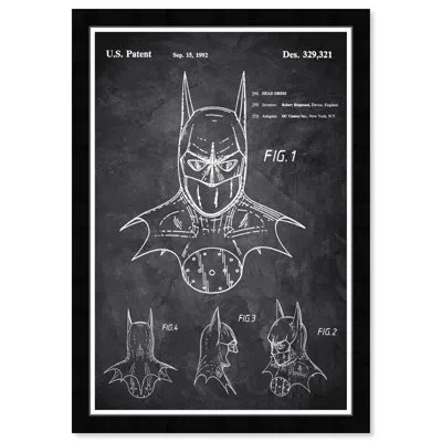 Wynwood Studio Movies And Tv Batman 1992 Chalkboard Industrial Black Paper Wall Art Print In Black;white